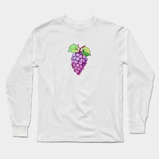 Grapes Illustration Long Sleeve T-Shirt